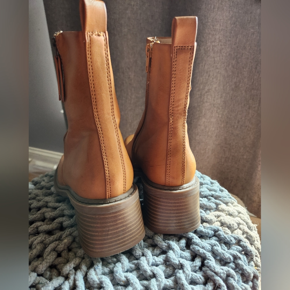 ASOS Avery Trucker Boots- Camel - Picture 6 of 8